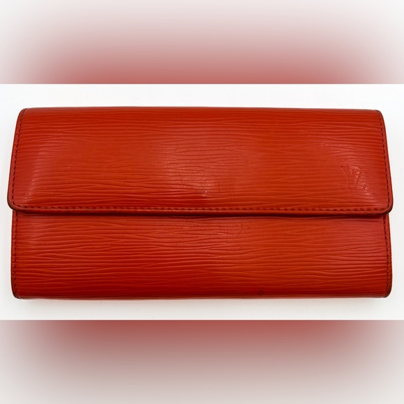Louis Vuitton Orange Epi Leather Long Wallet - Picture 1 of 4